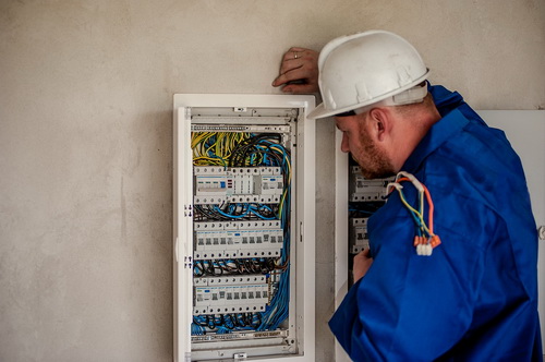 electrician maintains power system